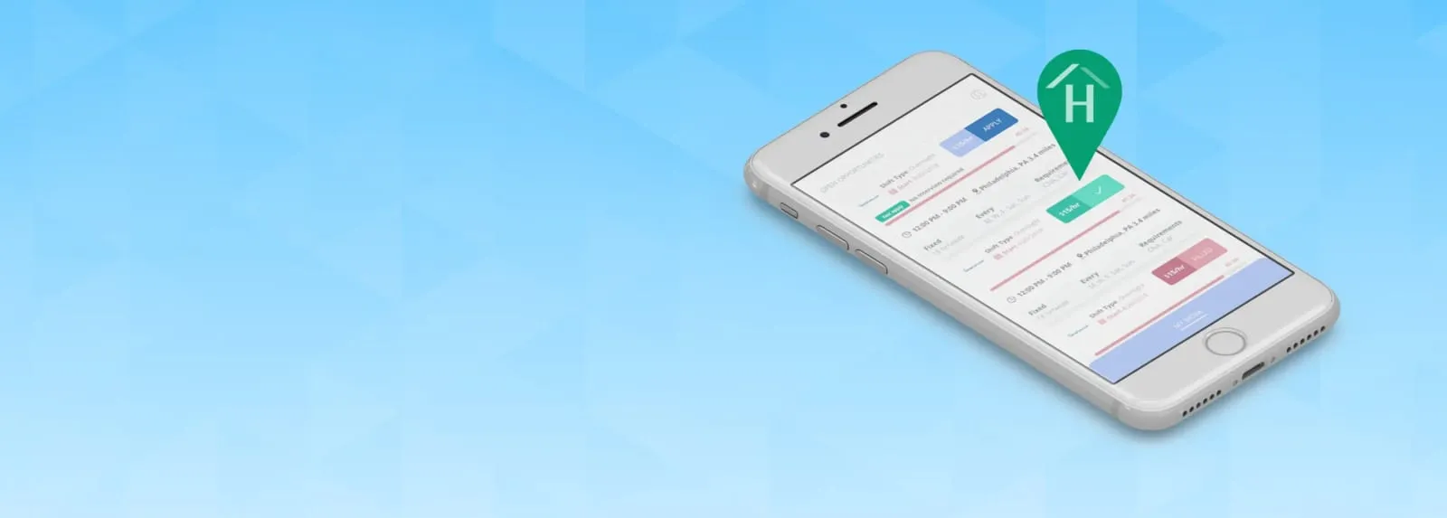 The HC Caregiver app on a phone